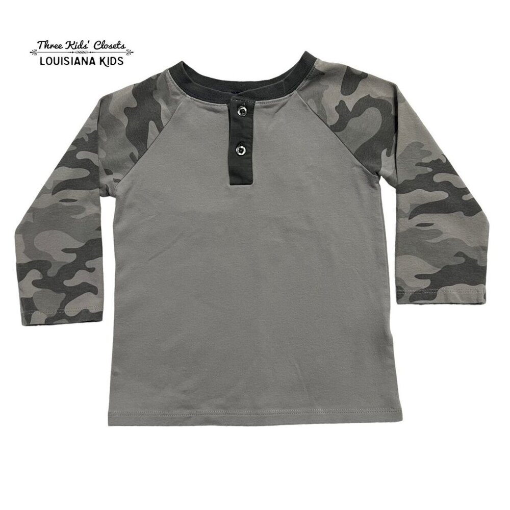 Andy & Evan 18-24m Camouflage Henley Shirt